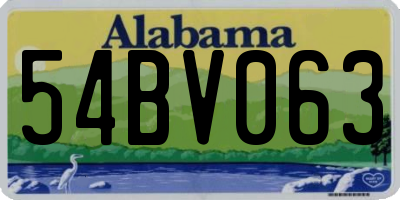 AL license plate 54BV063