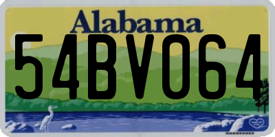 AL license plate 54BV064