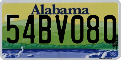 AL license plate 54BV080
