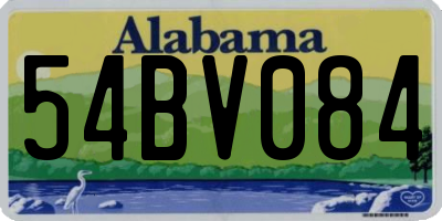 AL license plate 54BV084