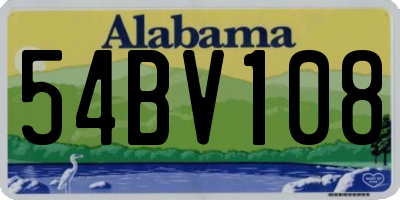 AL license plate 54BV108