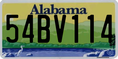 AL license plate 54BV114