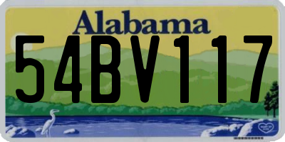 AL license plate 54BV117