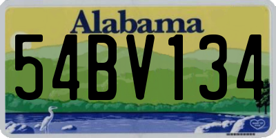 AL license plate 54BV134