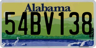 AL license plate 54BV138