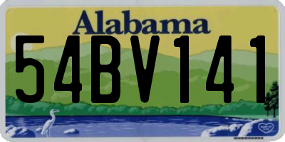 AL license plate 54BV141