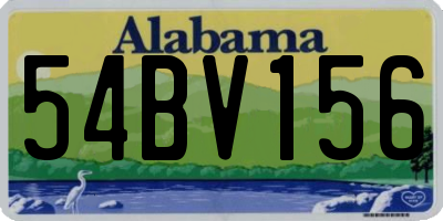 AL license plate 54BV156