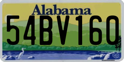 AL license plate 54BV160
