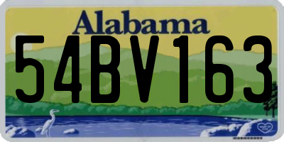 AL license plate 54BV163
