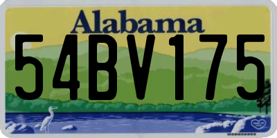 AL license plate 54BV175