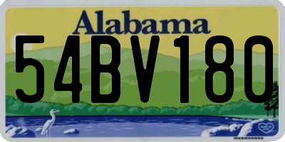 AL license plate 54BV180