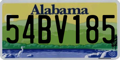 AL license plate 54BV185