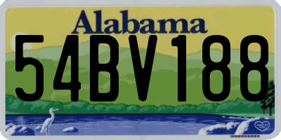 AL license plate 54BV188