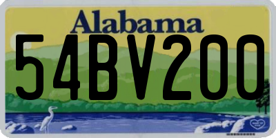 AL license plate 54BV200