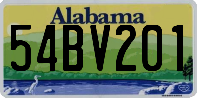 AL license plate 54BV201