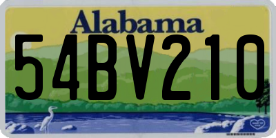 AL license plate 54BV210