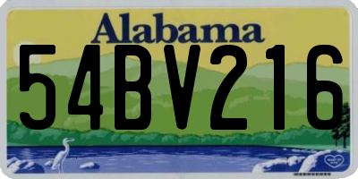 AL license plate 54BV216