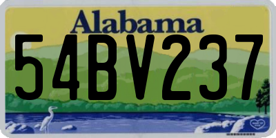 AL license plate 54BV237