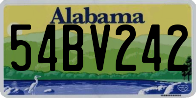 AL license plate 54BV242