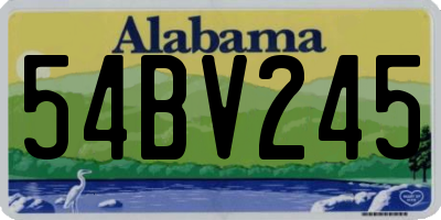 AL license plate 54BV245