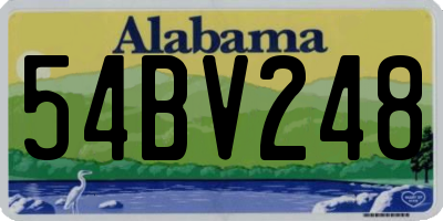 AL license plate 54BV248