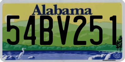 AL license plate 54BV251