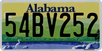AL license plate 54BV252