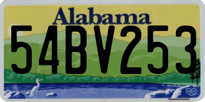 AL license plate 54BV253