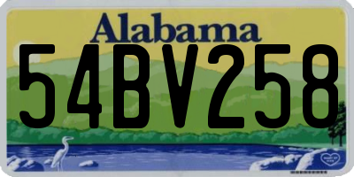 AL license plate 54BV258