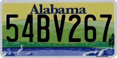 AL license plate 54BV267