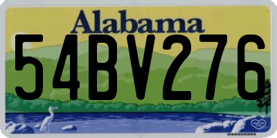 AL license plate 54BV276