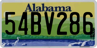 AL license plate 54BV286