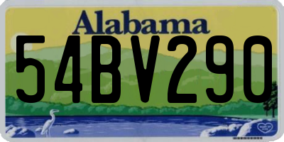 AL license plate 54BV290
