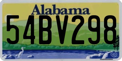 AL license plate 54BV298
