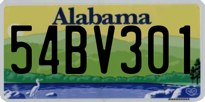 AL license plate 54BV301