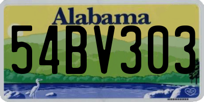 AL license plate 54BV303