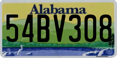 AL license plate 54BV308