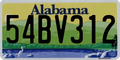 AL license plate 54BV312