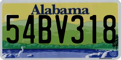 AL license plate 54BV318