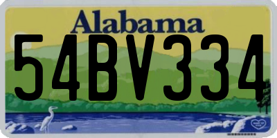AL license plate 54BV334