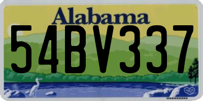 AL license plate 54BV337