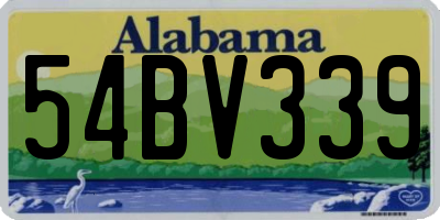 AL license plate 54BV339