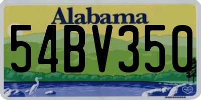 AL license plate 54BV350