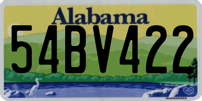 AL license plate 54BV422