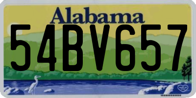 AL license plate 54BV657