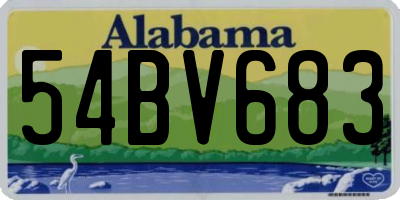 AL license plate 54BV683