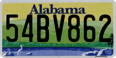 AL license plate 54BV862