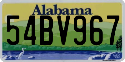 AL license plate 54BV967