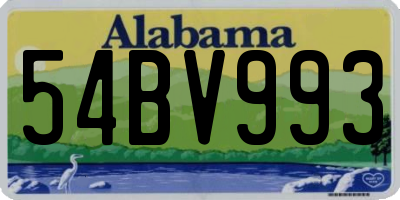 AL license plate 54BV993