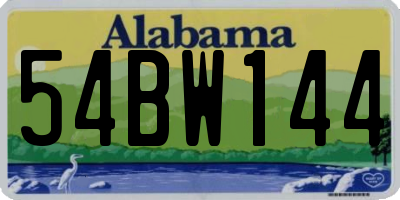 AL license plate 54BW144